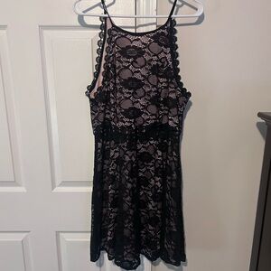 Lily Rose Black Lace Dress - XL